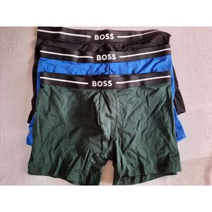 BOSS Men One Size Breathable‎ Stretch Waistband Black Blue Green Boxer Briefs